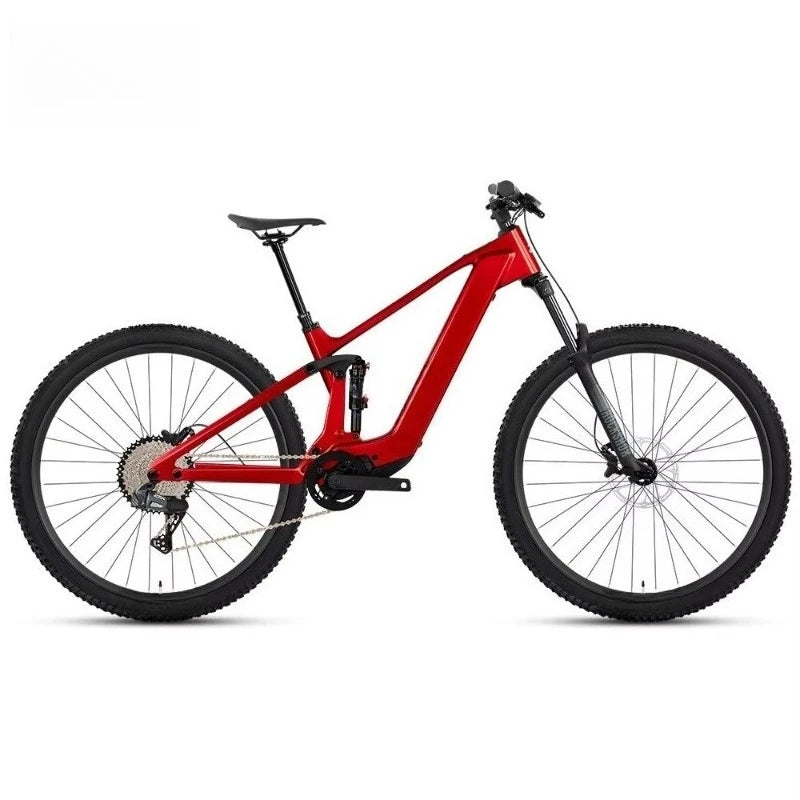 SXLL Electric Mountain Bike EM19 Soft Tail Off-Road Double Shock Absorber Center Motor M820 High Modulus Carbon Fiber Frame 720W