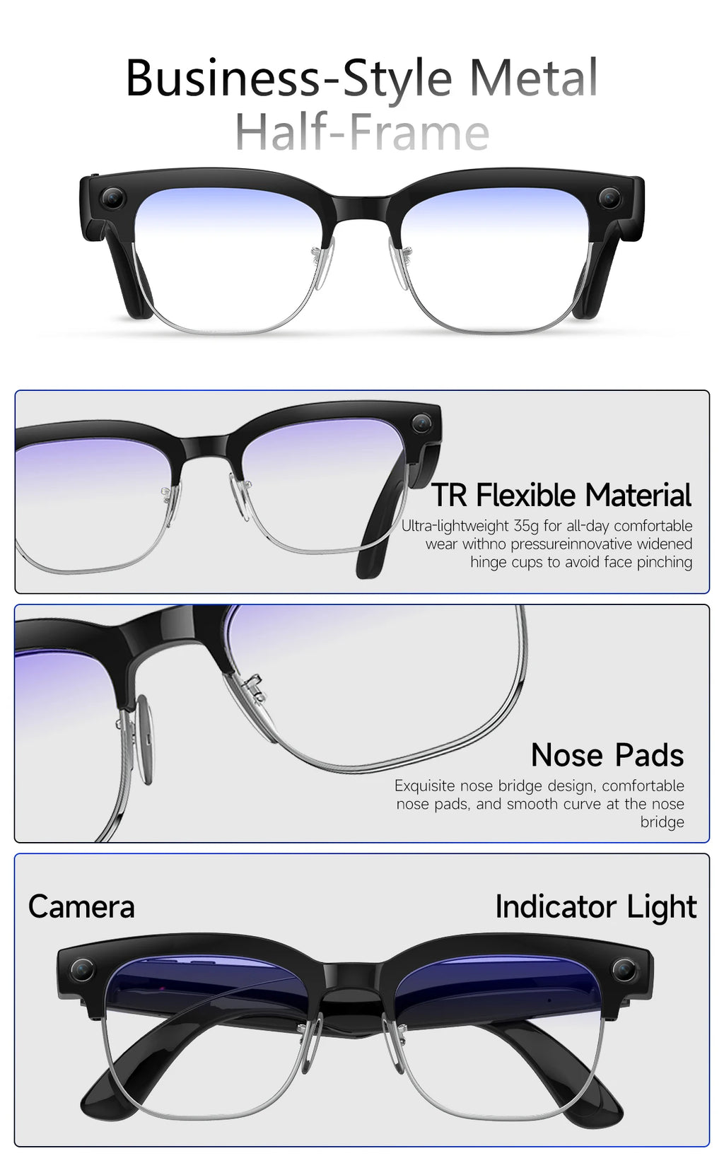 2026 New 8K HD AI Smart Glasses Men Chat GPT 800MP Camera Bluetooth Call AI Translation Voice Assistant Control Sunglasses Wome