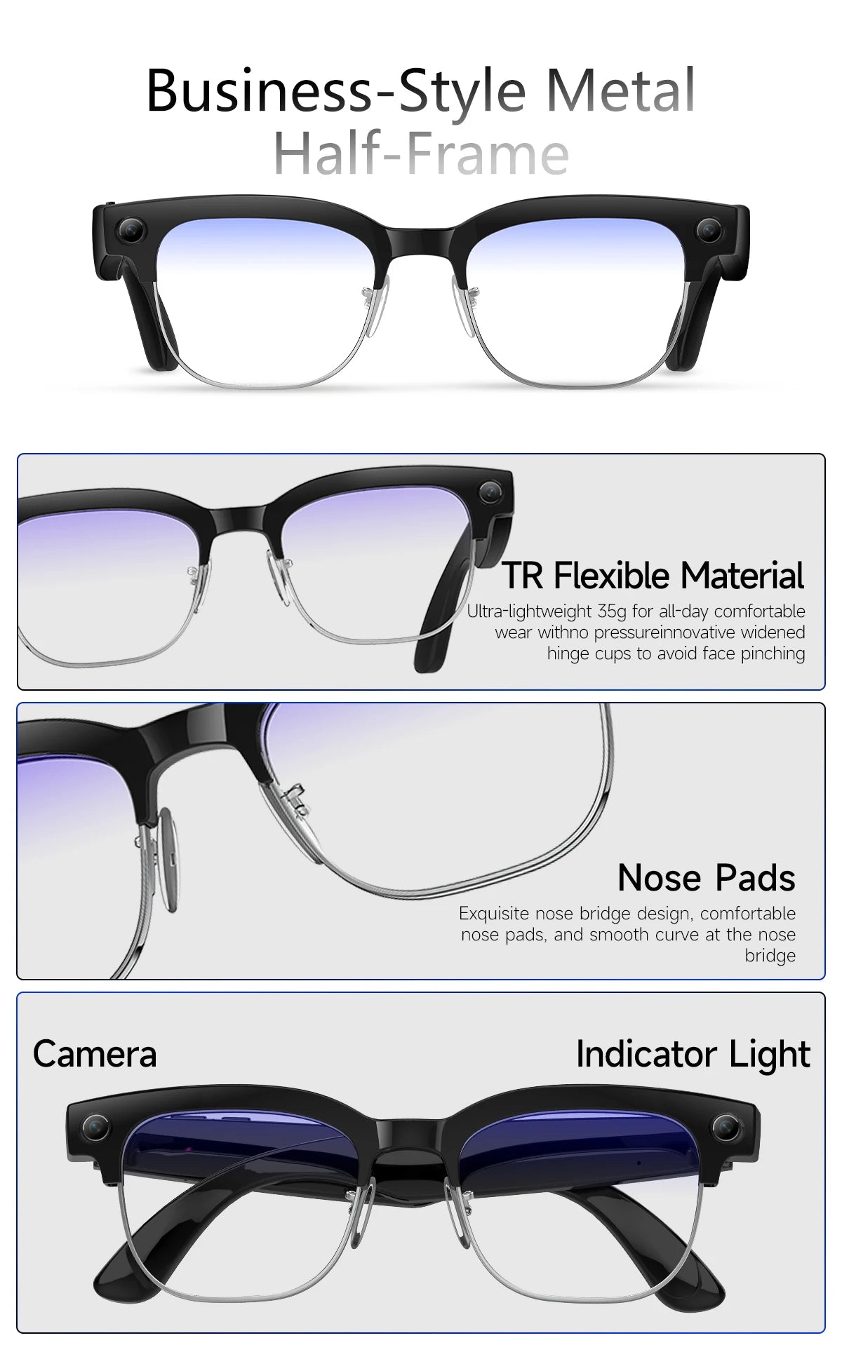 2026 New 8K HD AI Smart Glasses Men Chat GPT 800MP Camera Bluetooth Call AI Translation Voice Assistant Control Sunglasses Wome