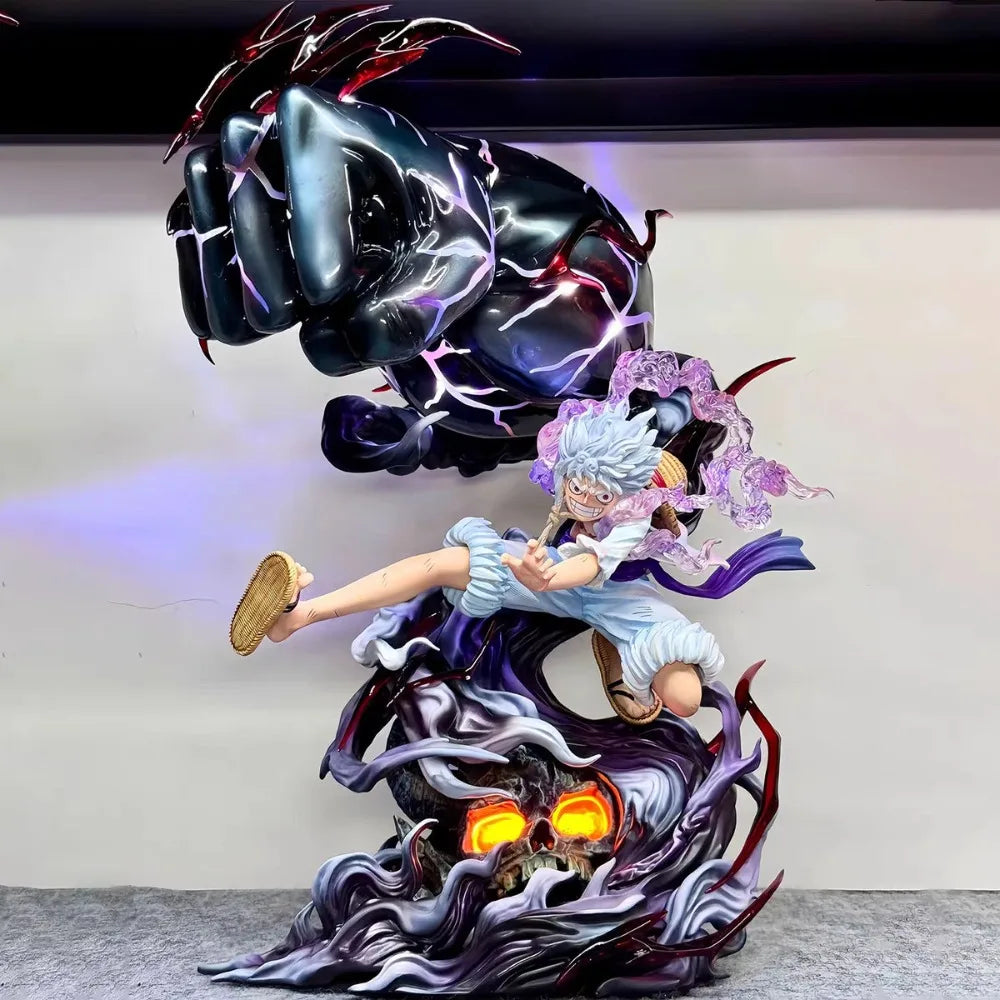 One Piece Gear 5 Luffy Nika Anime Figure 32cm PVC Statue Big Punch Pose Premium Collectible Model Limited Display Gift for Fans