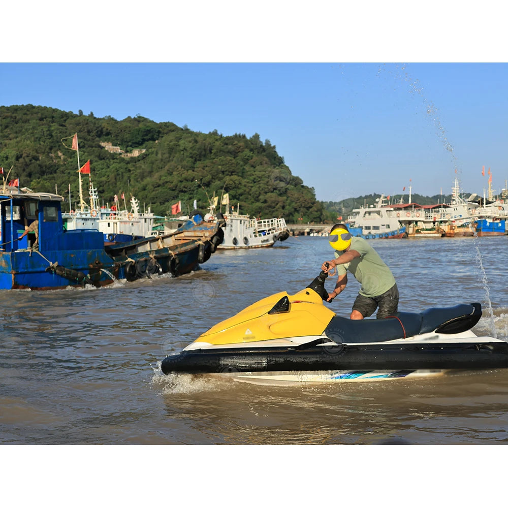 Remote Control Electric Motorized Inflatable Jet Ski Boat Water Floating Motor Boat with Electric Underwater Scooter