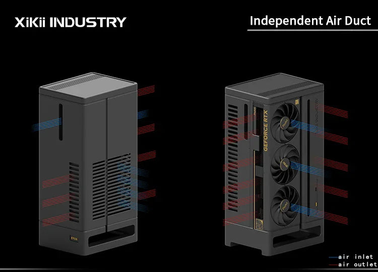 CNC ALLUMINIUM XIKII INDUSTRY ProArt FF04 ITX Gaming Case PC Vertical Under 10 Liters COMPUTER CASES ONLY