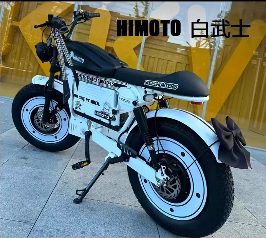 Ebike ZPW Black Warrior 3000W 60V 45AH Camping Motorcycle, Adult Electric Bike 20 Inch Fat Tire Electric Bike