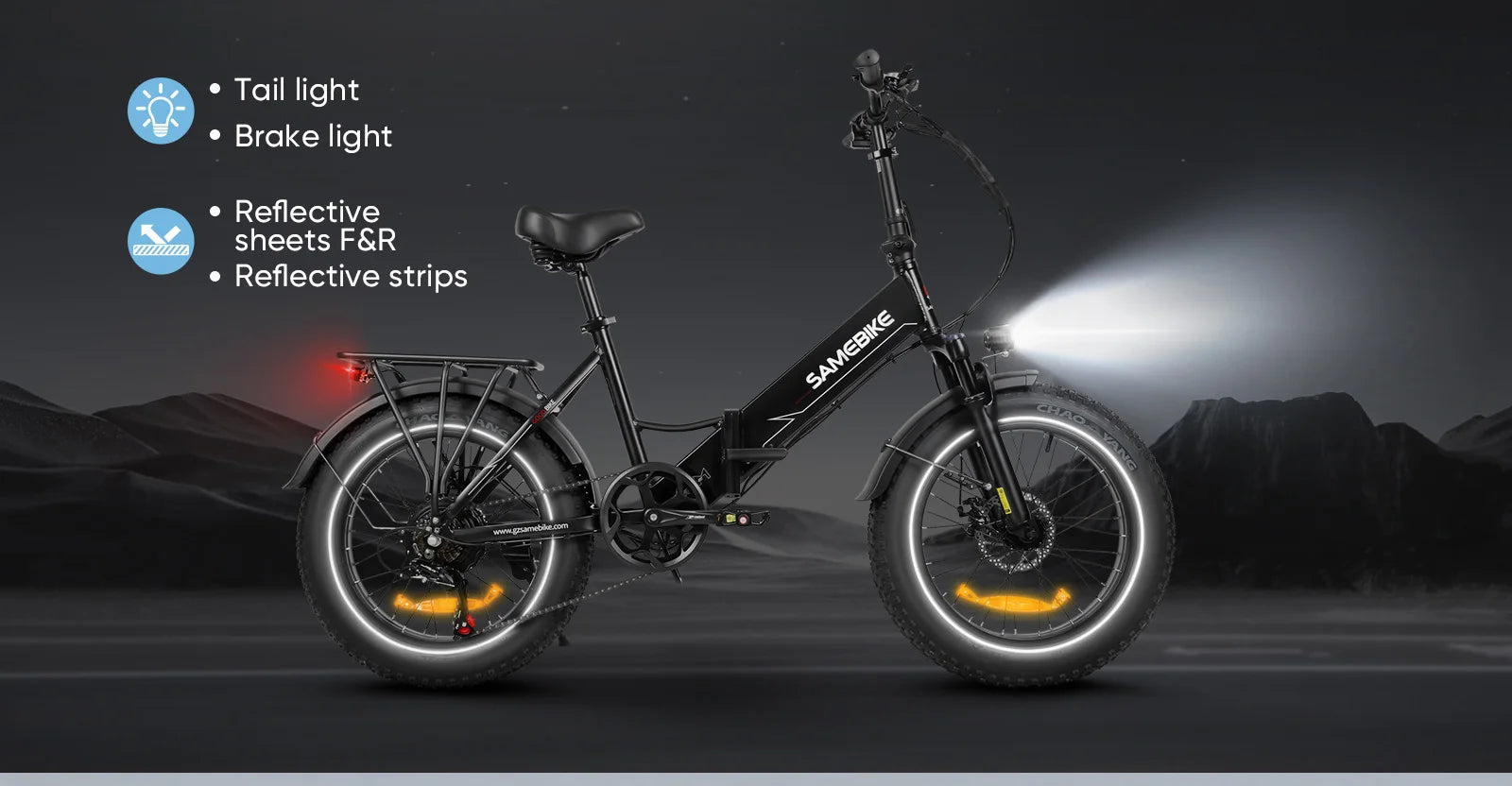 SAMEBIKE LOTDM200-II NFC Smart Key Electric Bicycle 750W 48V13AH Folding Electric Bike 20*4.0 Inch Fat Tire Mountain E-Bike