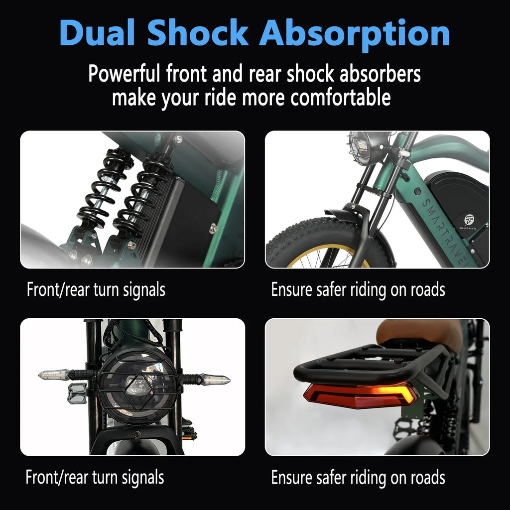 Snow Electric Bicycle 1200W Motor 48V20AH Battery 20*4.0 Tires Mountain Electric Bike 52KM/H Urban E-Bike electric motorcycle