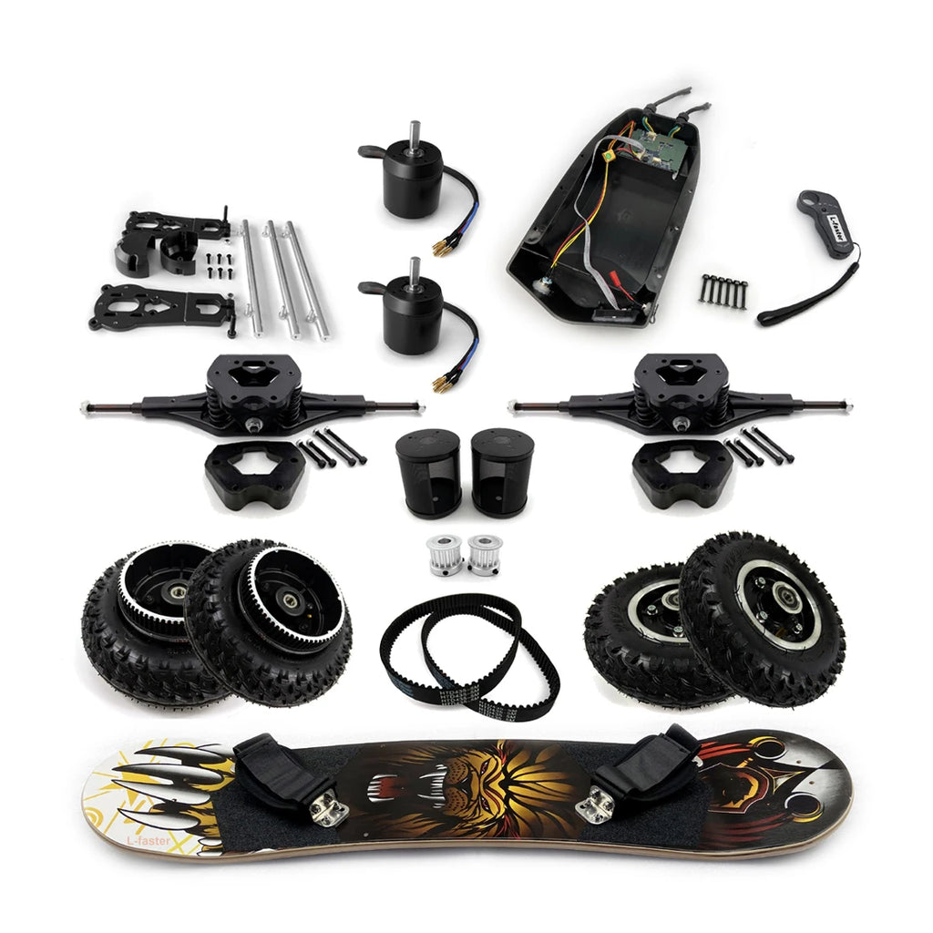 DIY Adult 36V 1650W Dual Motors Electric Longboards 8 Inch off Road Tire Skate Board Kit