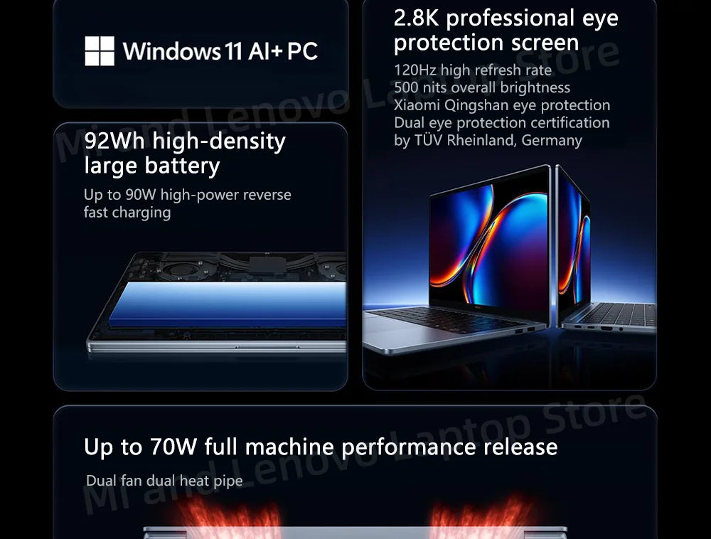 Xiaomi REDMI Book Pro 14 2026 Ultra5-338H/Ultra7-358H 32GB+1TB 14inch 2.8K 120Hz Screen Blue