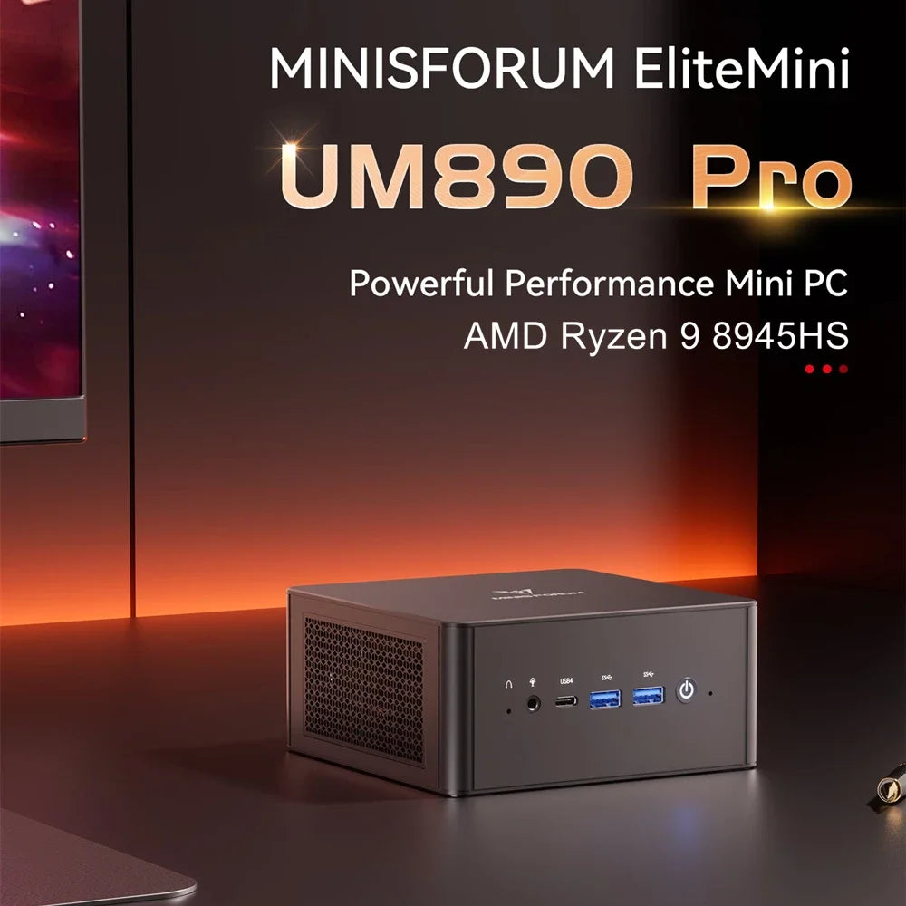 MINISFORUM UM890 UM880  UM790 Pro XTX Gaming PC Ryzen 9 7940HS 8945HS 2*DDR5 5600MHz 2*PCIE WiFi6 Win11 Desktop Computer Mini PC