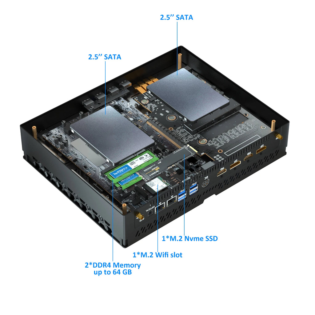 Eglobal 13TH I9-13900F I7-13700F I5-13400F RTX 4060 8G Gamig Discrete Graphics Card Mini Desktop 4K Four Displays Gamer Mini PC
