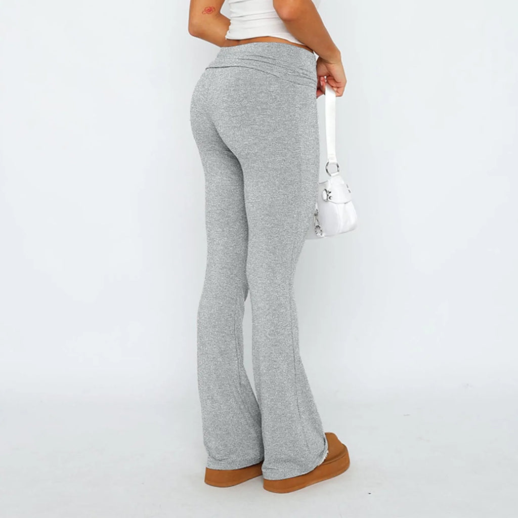 Women Flare Leggings High Waist Wide Leg Yoga Pants Seamless Fitness Workout Tights Gym Sports Trousers Casual Slimming Clothing