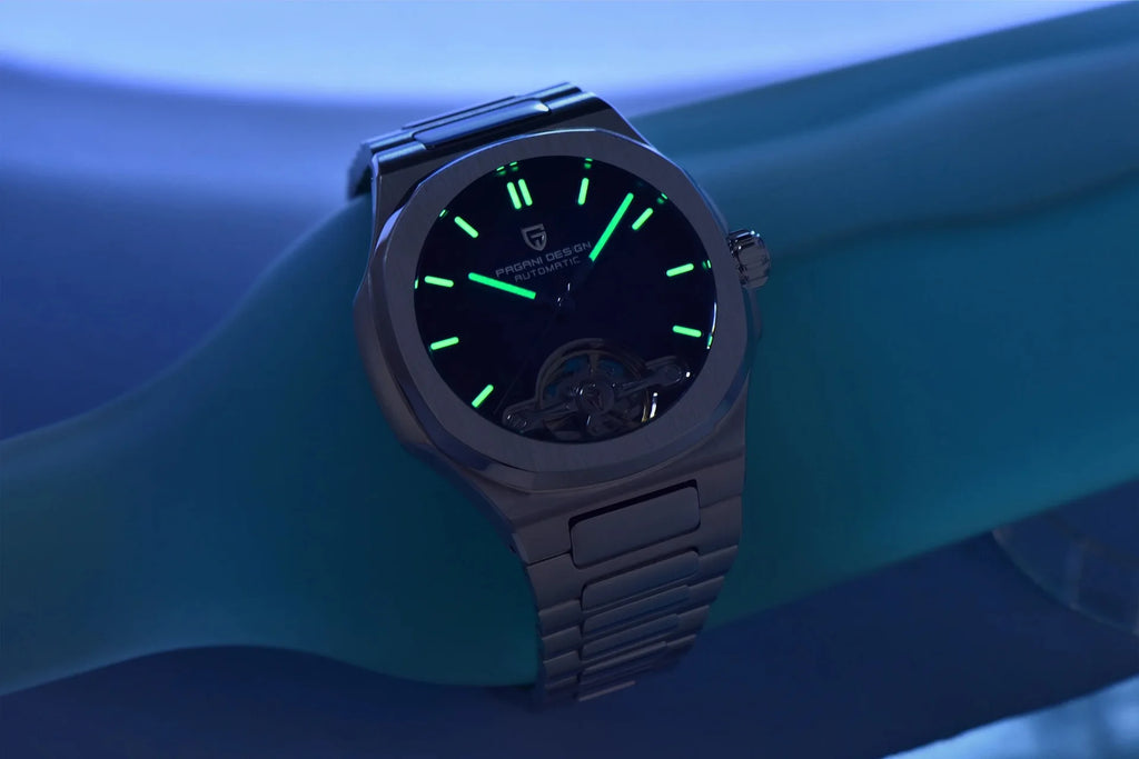 PAGANI DESIGN PD-YS025 New Automatic Men's Watch Full Stainless Steel Mechanical Wrist Watch for Men, Sapphire Dial Glass
