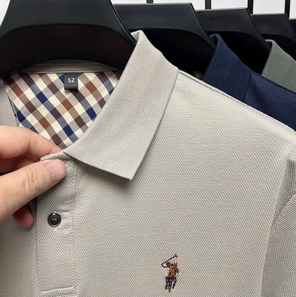 Designer luxury brand short sleeve polo shirt men summer trend striped hot selling Paul embroidery business casual golf T-shirt