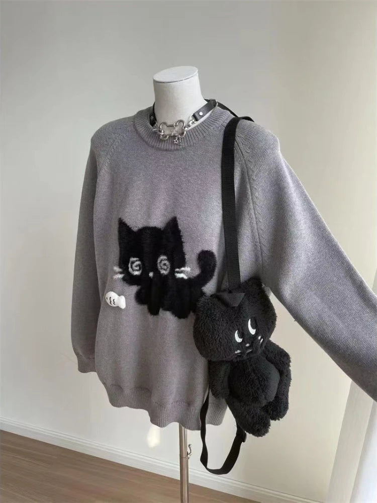 Women Sweet Hot Girl Bow Off-Shoulder Sweater Autumn Winter Elegant Sexy Fashion Knitted Tops Casual Y2k Knitwear Pullover New