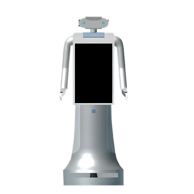Intelligent artificial intelligence delivery humanoid commercial robot welcome greetings reception