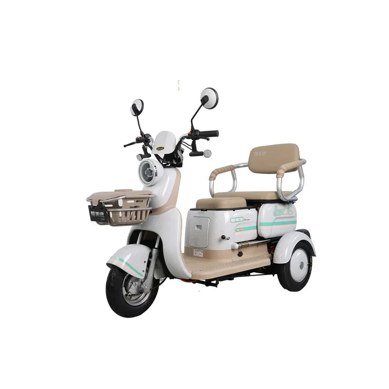 Urban Commuting Adult Electric Tricycle Green Energy Environmentally Friendly Thickened Frame for Short Trips Open Body Type
