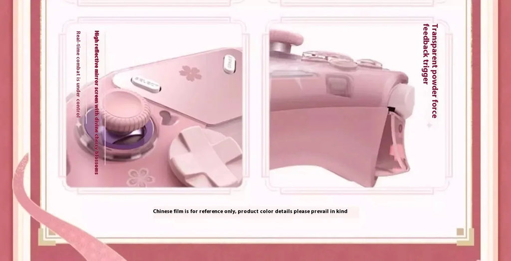 Genshin Impact Yae Miko Controller Handle Gamepads APEX4 Wireless Wired Pink Gaming Controller Handle For PC Gamer Girl Gift