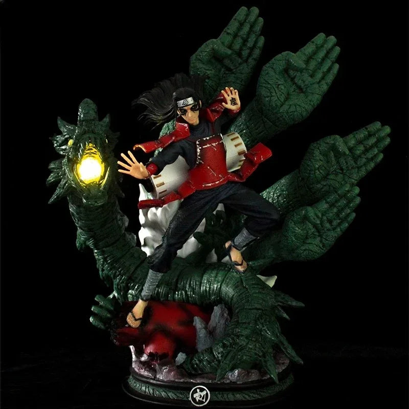 46CM Clouds Studio Naruto Anime Figurines Shodai Hokage Thousand Hand Pillar Senju Hashirama  Action  Figure Desktop  Decoration