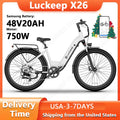Electric Bike 750W Motor 48V20AH Battery Smart APP Remote Control E-Bike 26*3.0-inch Tire Torque Sensor Aldult Electric Bicycle