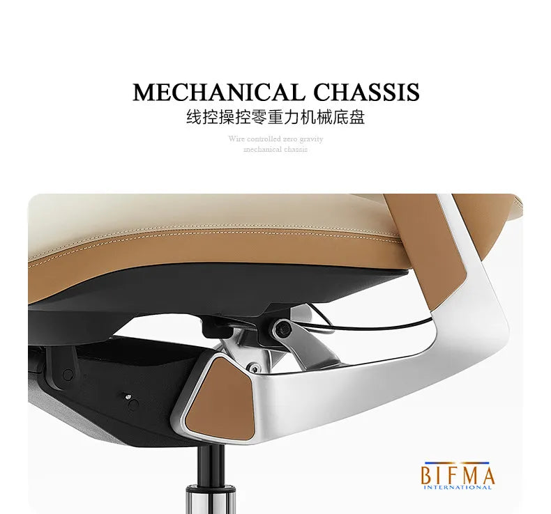 Computer Relaxing Office Chair Ergonomic Mobile Wheels Leather Office Chair Backrest Modern Sillas De Oficina Library Furniture