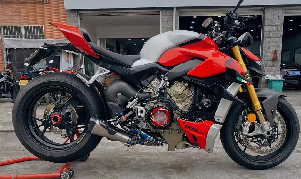 Customized Motorcycle Muffler Exhaust Pipe Motor Racing Modified Parts & Accessories for  V4 V4S V4R