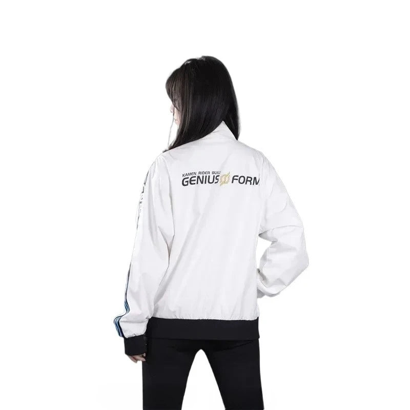Original Kamen Rider Co-branded Genius Form Jacket Build 2 Dimensional White Anime Jacket