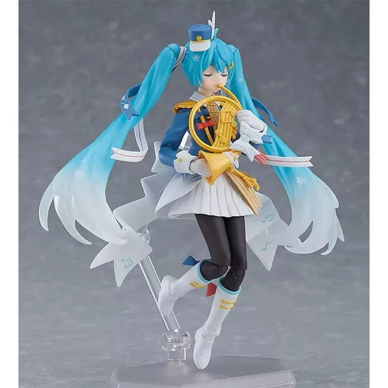 100% Original Figma EX060 Snow Miku Snow Parade Ver In Stock Anime Action Collection Figures Model Toys