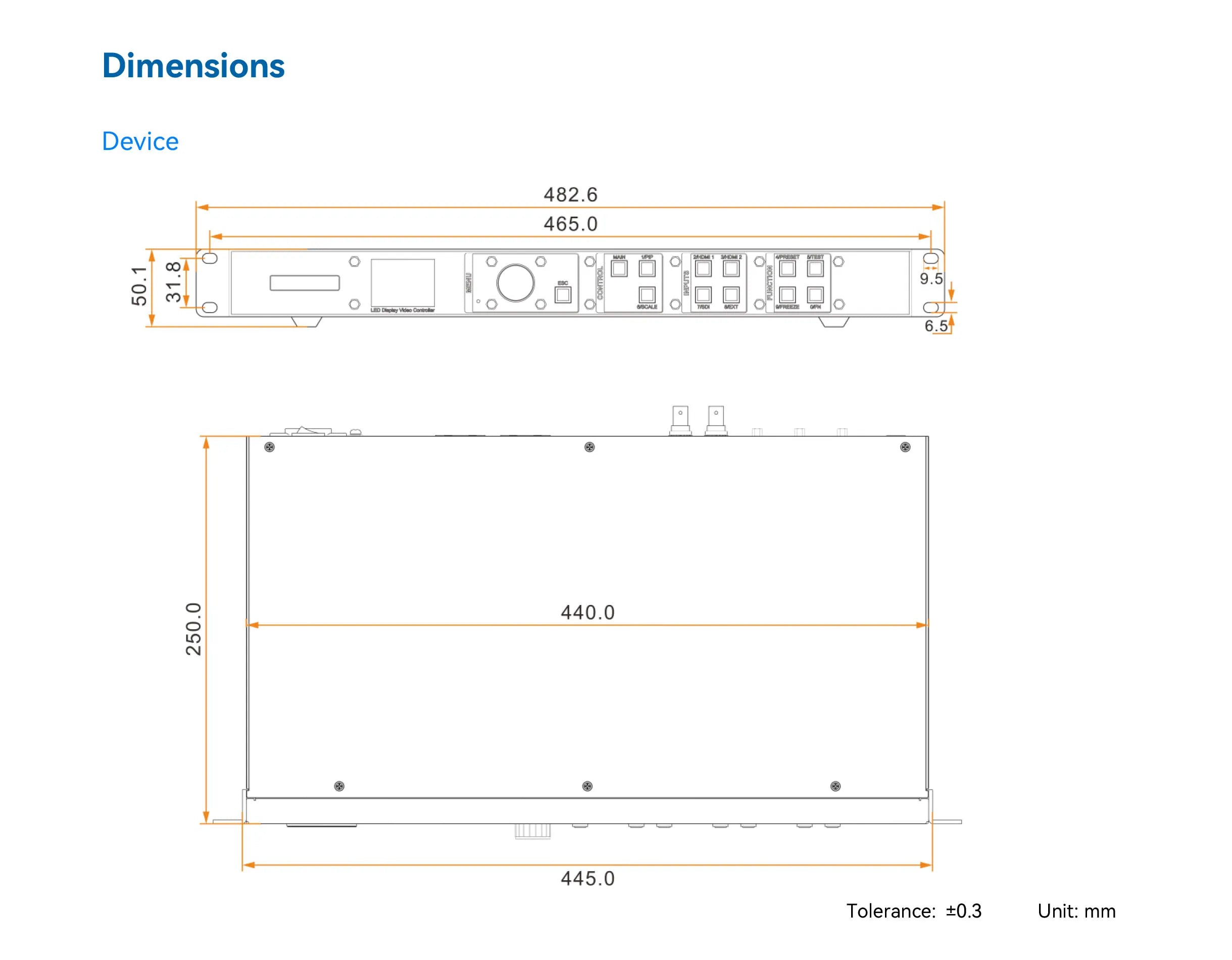 LED video wall Video Processor Novastar CMS260 All-in-one led controller with Four Network Ports to replace VX400S-N