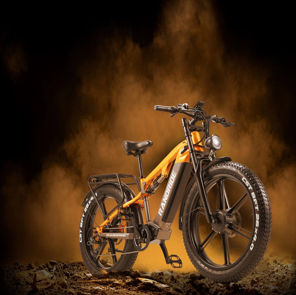 RANDRIDE YX80M-2 Electric Mountain Bike 2000W, 48V 20AH, 26-inch Fat Tire Adult E-Bike with Hydraulic Disc Brakes and 7-Speed