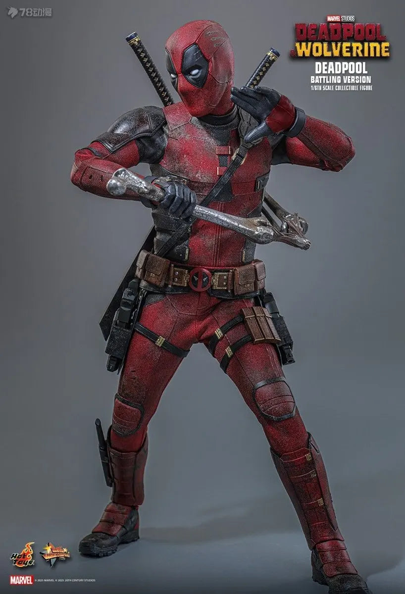 In Stock HOT TOYS MMS782 Deadpool BATTLING VERSION 1/6 Movable Model Collection Toys HT MMS 782 Deadpool & Wolverine Wade