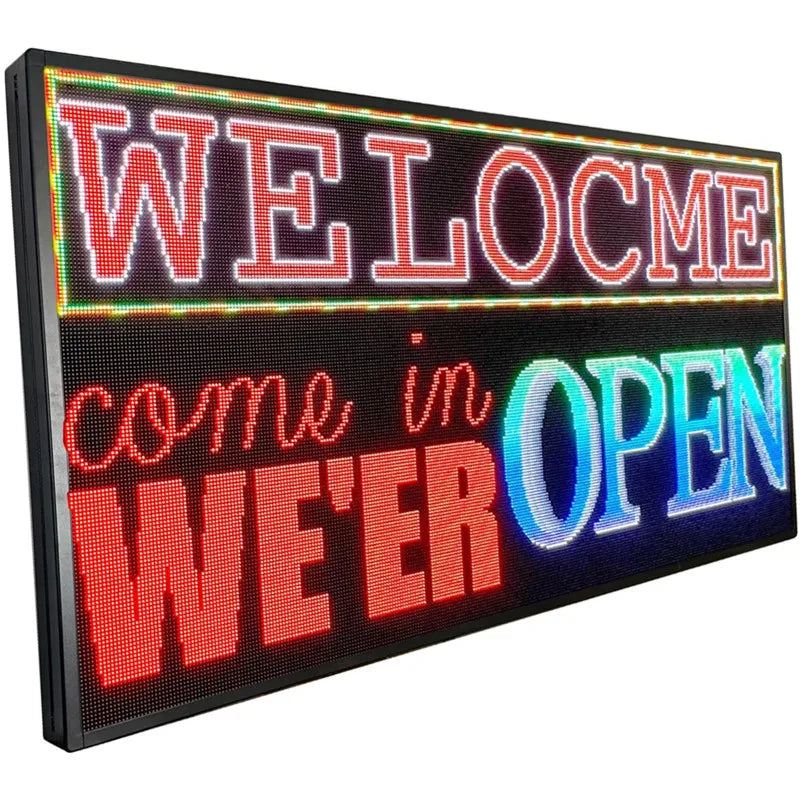 P5 Programmable LED Sign 65" x 33" For Outdoor With Waterproof IP45 LED Display Screen WiFi+USB LED Scrolling Message Board