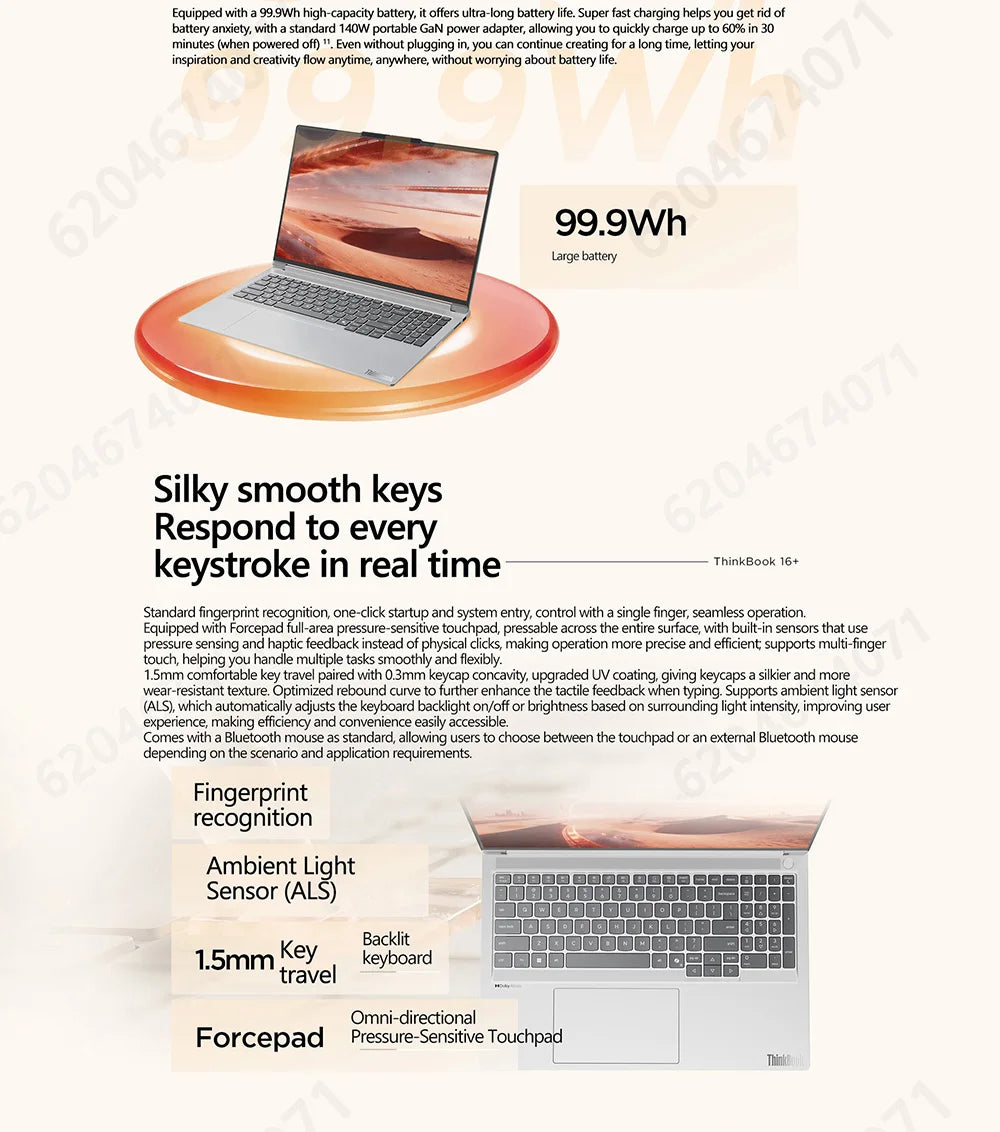Lenovo Thinkbook 16+ Ultra X7 358H 32G 1TB SSD 16inch 3.2K 165Hz