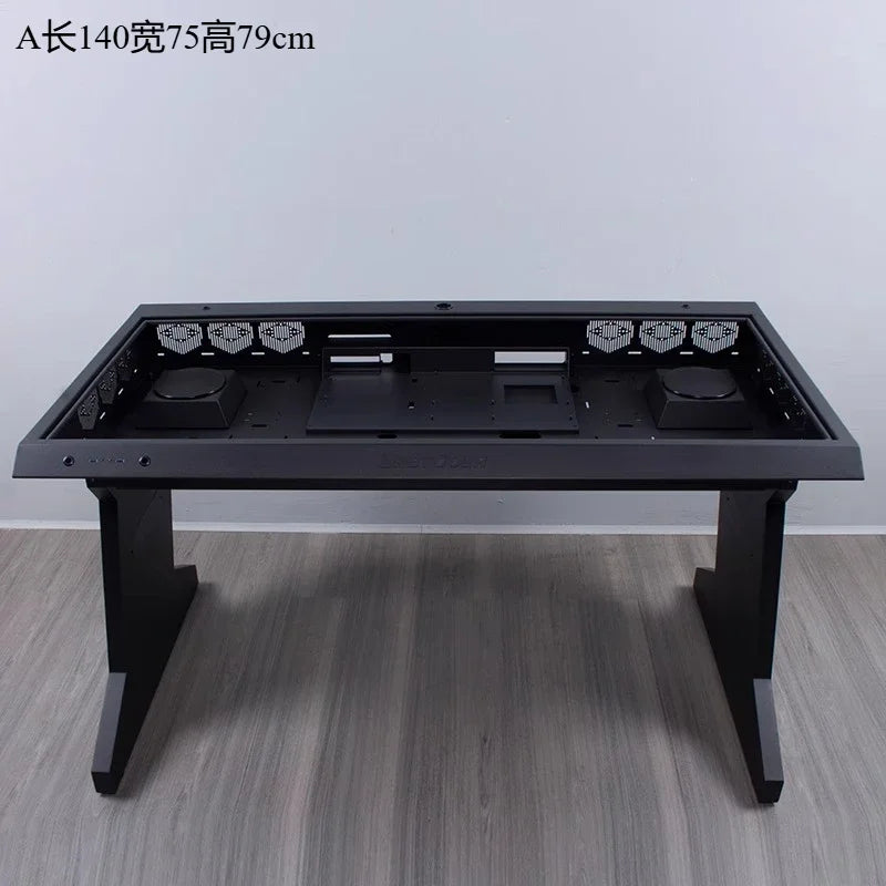 btooer Computer Case All-in-One Desk Cool Sci-fi Water Cooling Irregular Built-in Fully Transparent Large Case E-sports