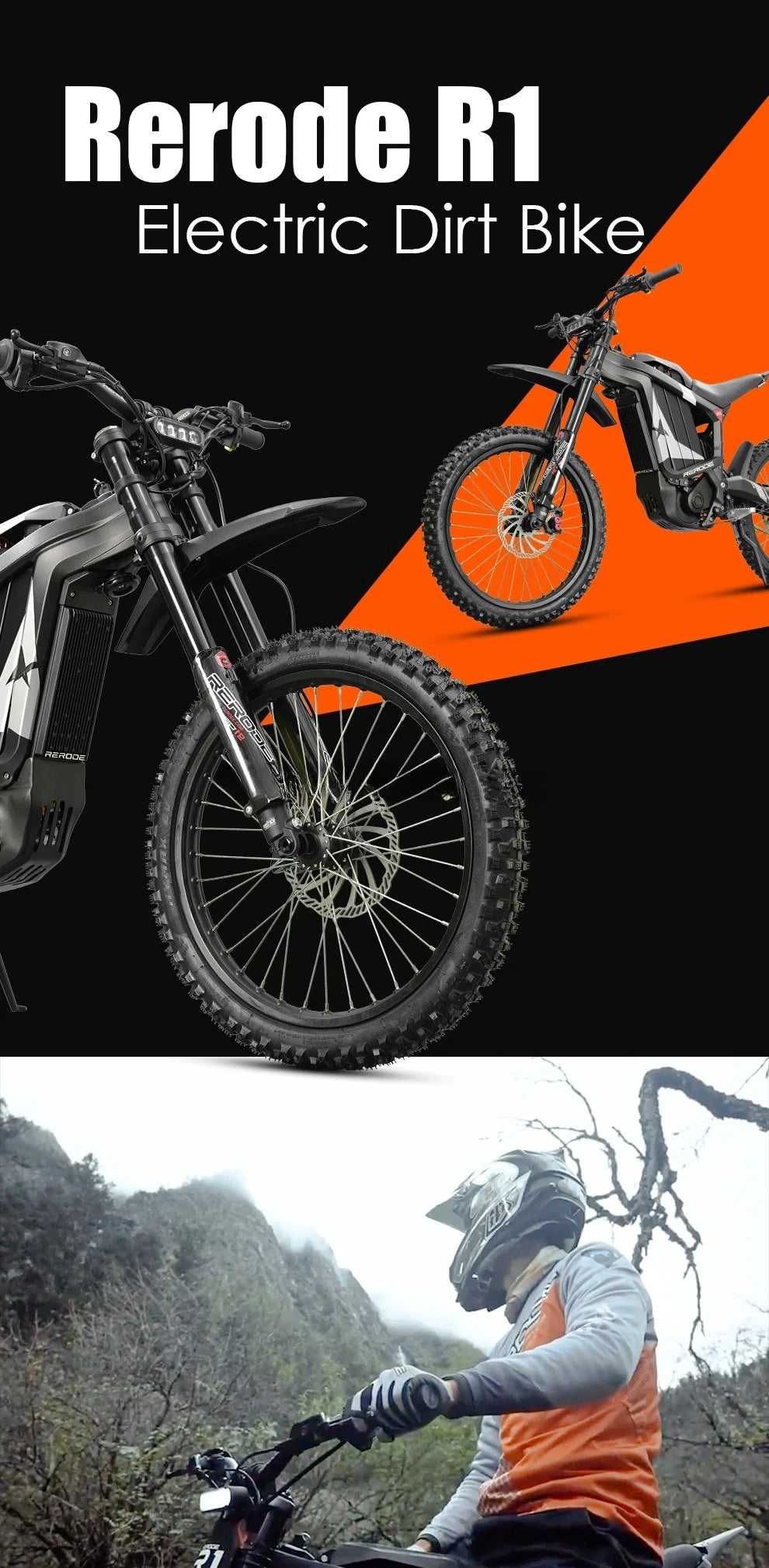 Electric Motorcycle Rerode 8000W 72v 35Ah Off Road 330.Nm Sur Ron Talaria Sting R Powerful Electric Dirbike
