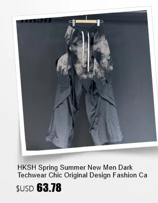 HKSH Original Niche Design Spring Summer Men Floral Casual Pants Simple Light Luxury Waste Land Women Chic Ins Punk Vibe HK22699