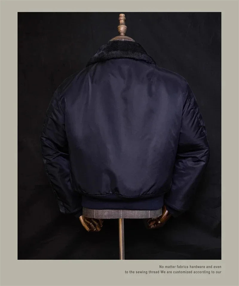 Flight Red Tornado B-15C Jacket Heavy Duty Wool Insulated Coat Winter Men Windbreaker With Fur Collar 2026ss design