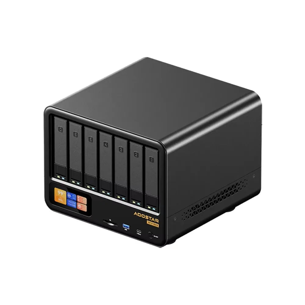 AOOSTAR High‑Performance NAS Mini PC AMD Ryzen 7 PRO 8845HS 11‑Bay HDD+M.2 SSD DDR5 ECC Dual 2.5G LAN USB4 OCuLink