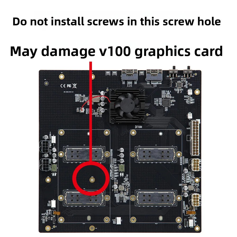 SXM2 for NVIDIA V100 GPU Adapter Board Card NVLink 300G 4-Port 4‑Way / Dual-Card Dual-Channel Pass-Through Expansion Backplane