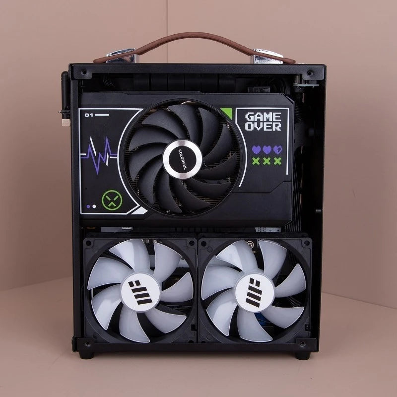 Custom Mini ITX PC with i5-14400F, RTX 5060, 1TB SSD – Compact Gaming Computer for Desk, Dorm or LAN PartyGoods in stock