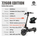 TEVERUN Fighter Supreme+ 7260R V4 2500W*2 Dual Motor 72V 60Ah Battery 4inch Display 4Pistons Brake 13inch Tire Scooter