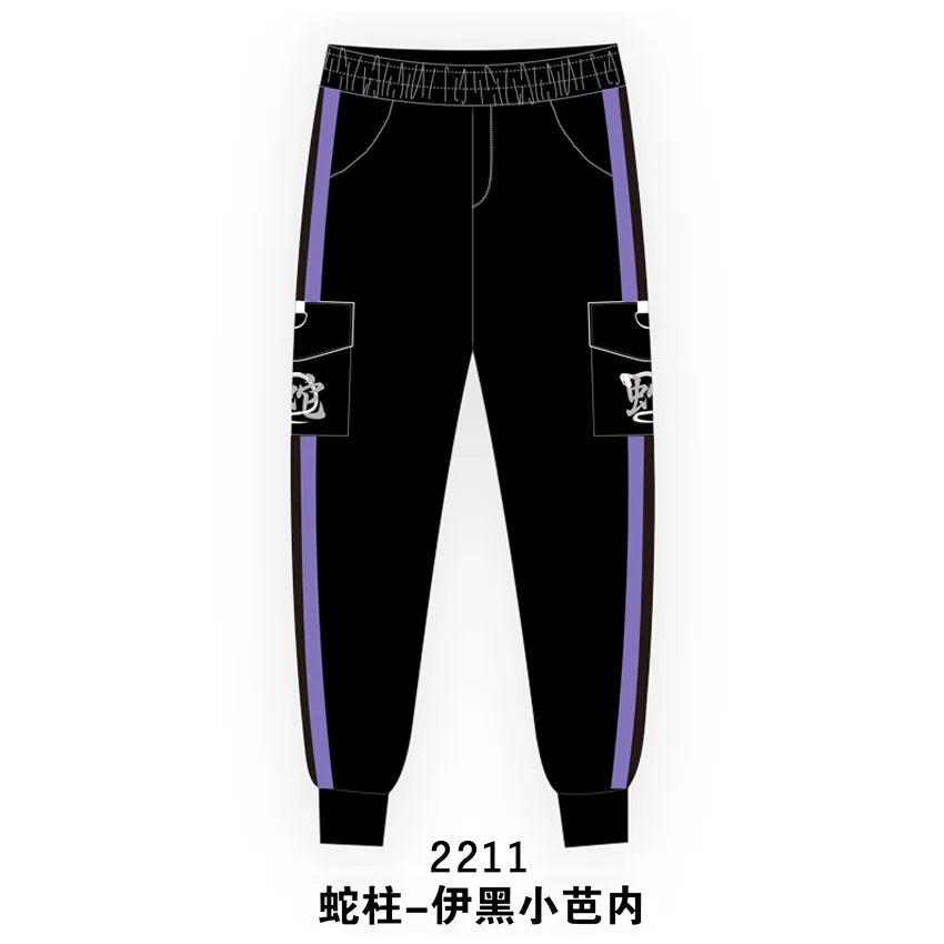 Anime COSPLAY Overalls Kamado Tanjirou Agatsuma Zenitsu Tomioka Giyuu Sweatpants Casual Cargo Pants Fashion Unisex