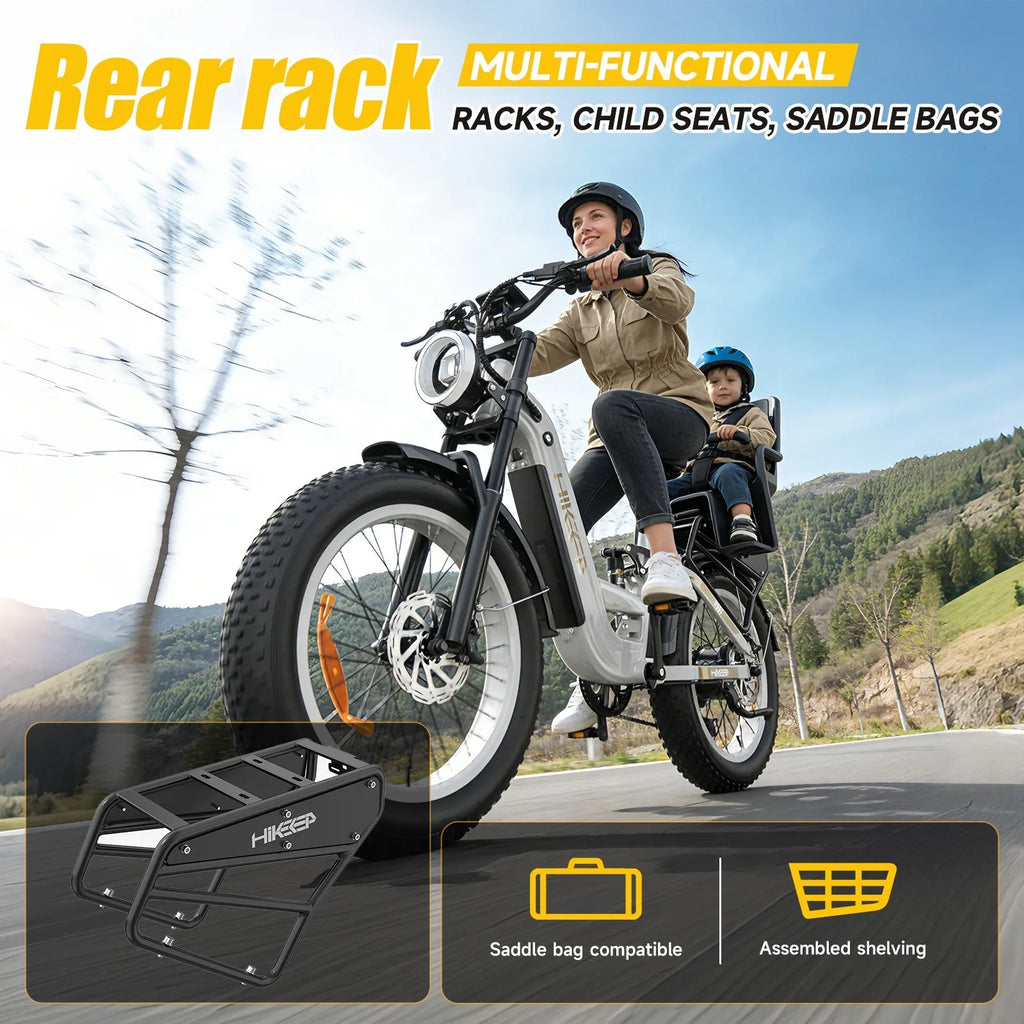 1500W Peak Electric Bike 48V 25Ah 26" Commuter E-Bike 30MPH Fat Tire bike