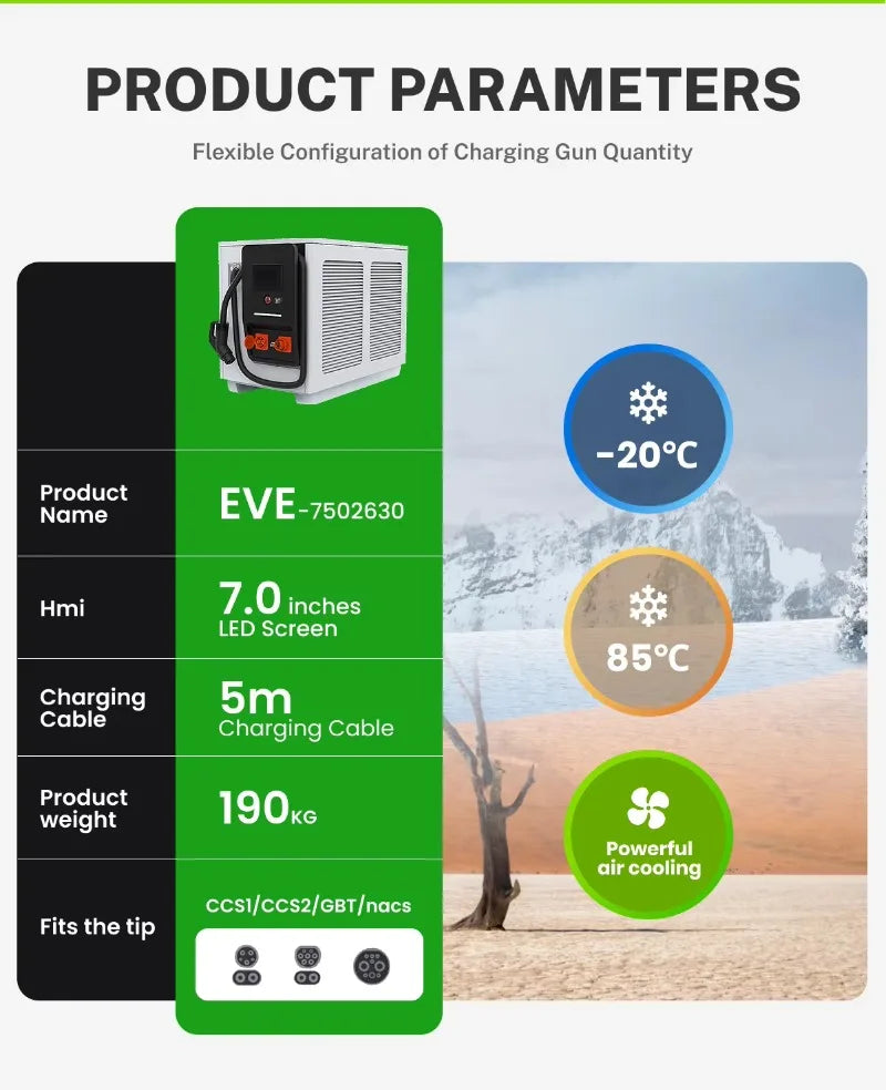 Customized Commercial AC DC Mobile Energy Storage Charging Station for Electric Vehicle Fast Charging Use