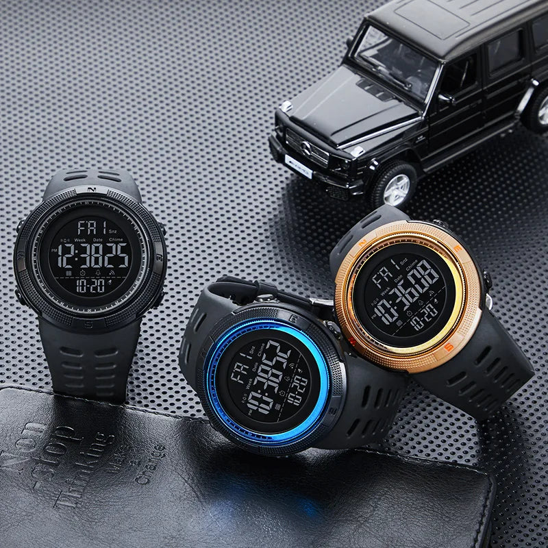 SKMEI 1251 Digital Watch for Men Waterproof Sports Electronic Countdown Mens Wristwatches Military Date Clock 1560 reloj hombre