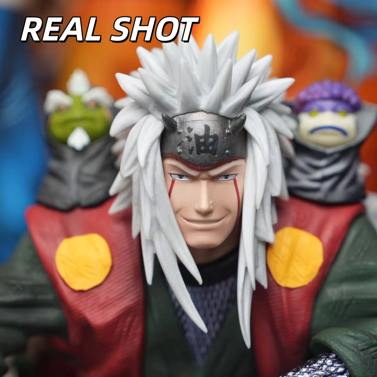 【HY STUDIO】Jiraiya Figure Sitting Pose Naruto Shippuden Anime Model Statue Collectible Toy Gift for Fans Decoration