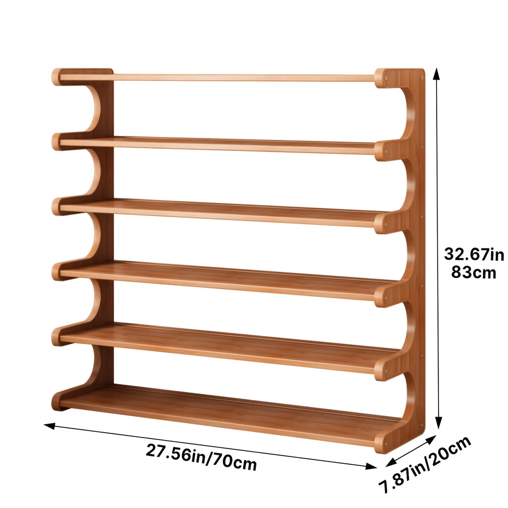 Multi-Tier Shoe Storage Rack, Compact Space-Saving Easy Assembly, Square Shelves for Entryway Dorms Apartments Home Desk Drawer