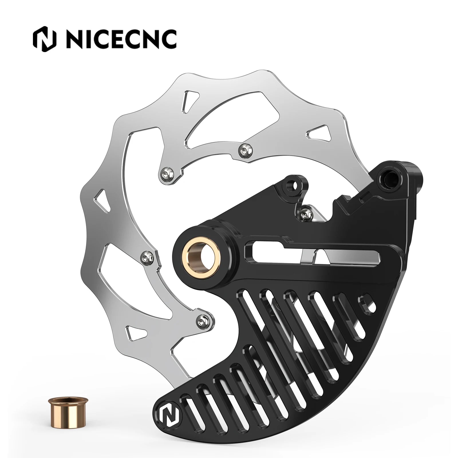 NICECNC For STARK VARG MX/EX Electric Dirt Bike 2024 2025 240mm Flame Oversize Rear Brake Disc Rotor & Rear Brake Disc Guard