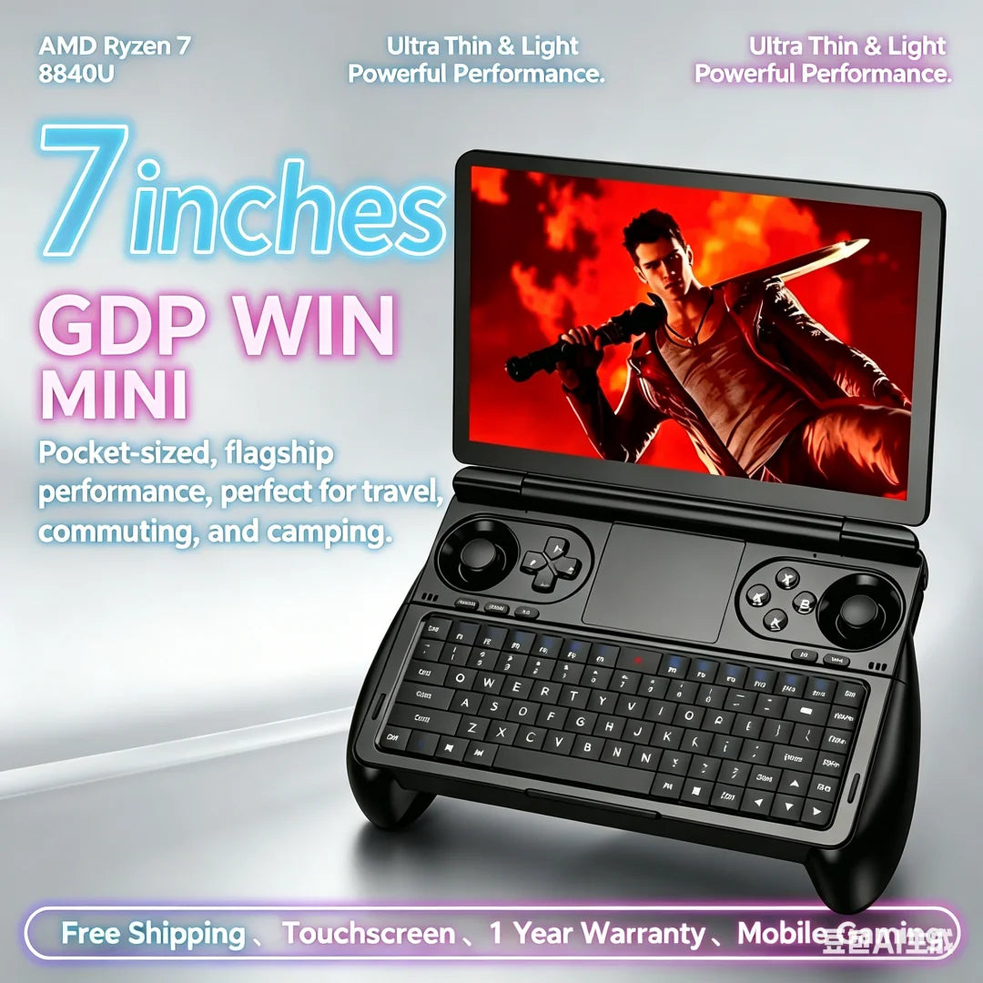 Turbo Brute GPD WIN Mini AMD AI 9 HX 370 7 Inch Handheld GamePad Tablet 32GB RAM 2TB PCIE4.0 Pocket Mini Laptop Game Player
