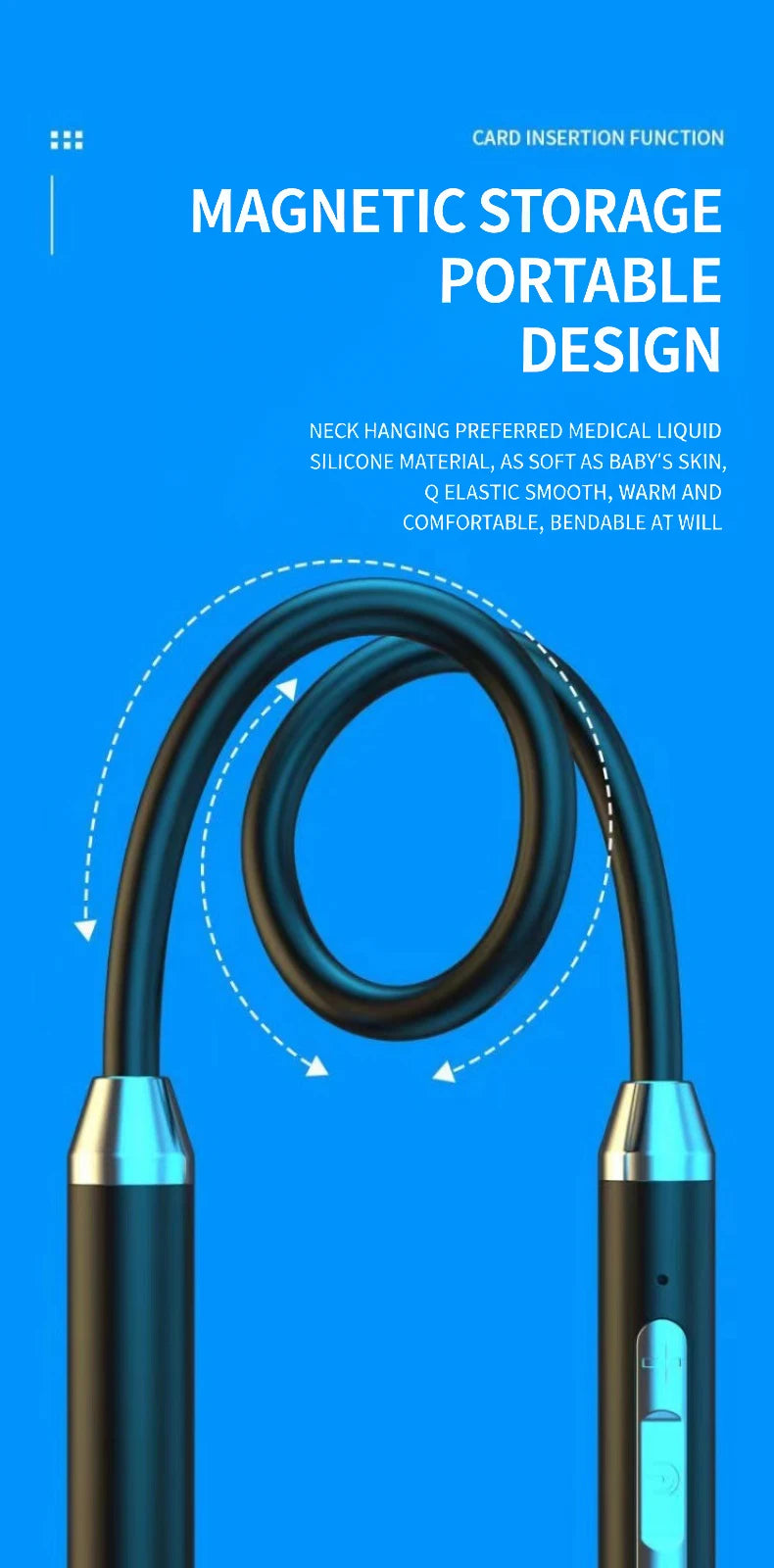 Lenovo Wireless Bluetooth Earphones Neckband Headphones Game StereoSports Headset Halter Waterproof Magnetic Earbud LED Display
