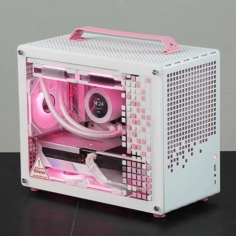 Pink mini console 5060Ti/9070/5070Ti/5080 desktop gaming computer