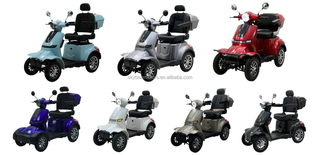 Modification Made in China Low Speed High-Quality Mobility Scooter 1000W 4 Wheel Two-Seat Electric Motorcycle for the Elderly